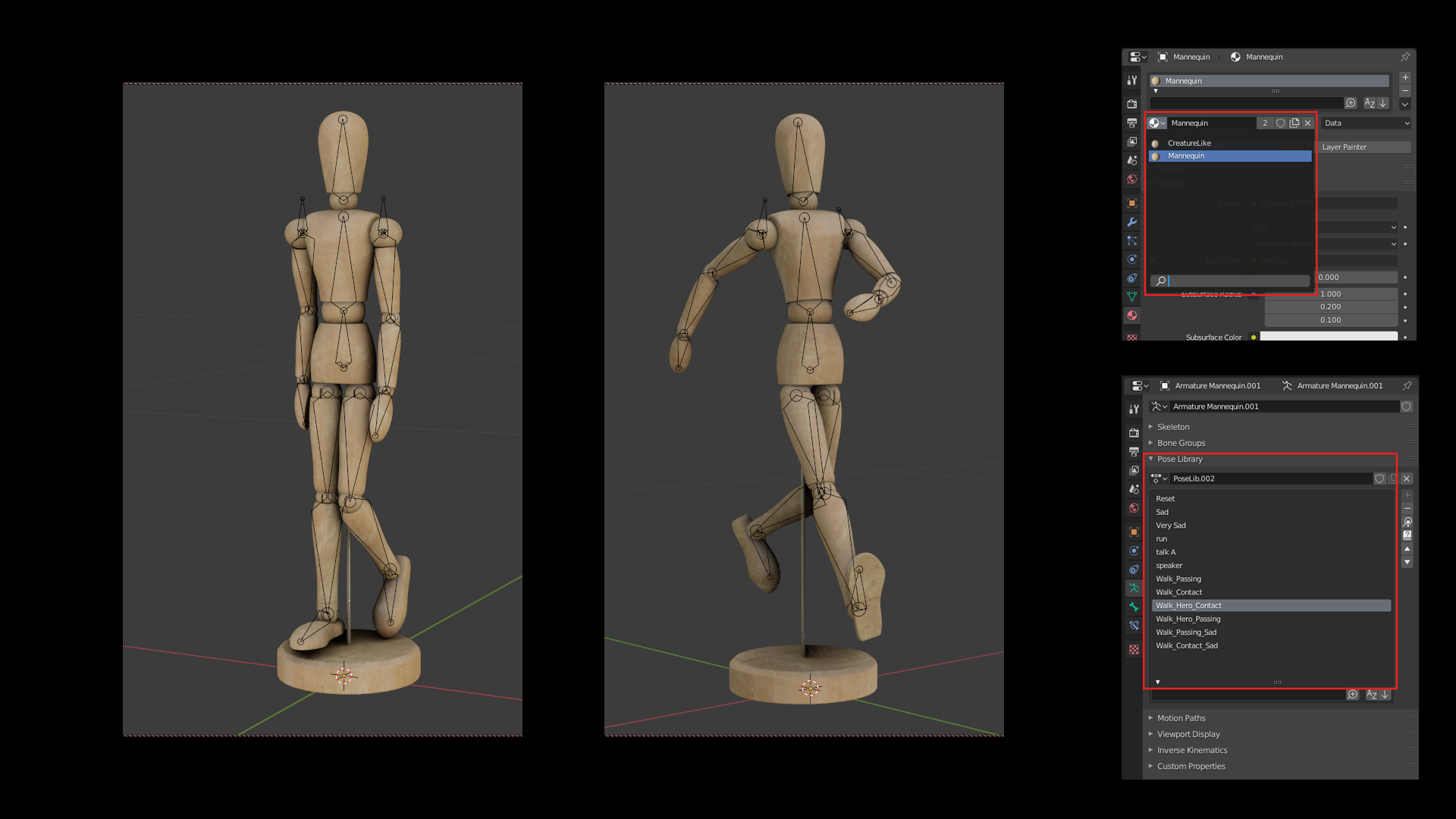 Wooden Mannequin for artists with basic Rig preview image 3